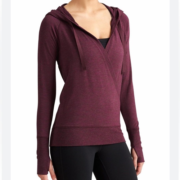 Athleta Tops - Athleta Purple Inner Twist Hoodie Size Large Loungewear Athleisure Yoga